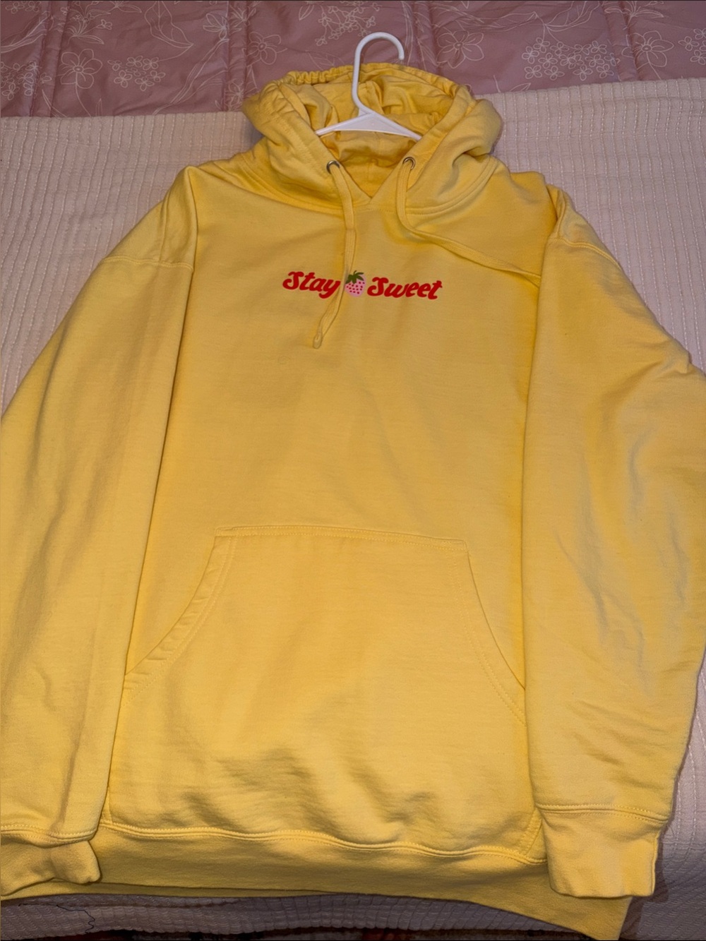 Stay Sweet Yellow Pullover Hoodie